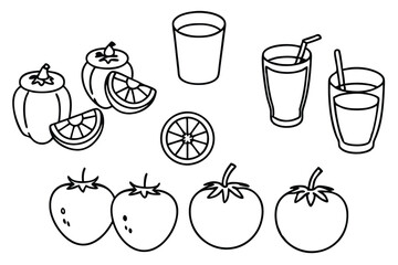 Tomato Juice Vector Collection