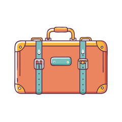 vintage suitcase icon, vintage suitcase vector illustration-simple illustration of vintage suitcase, perfect for vintage suitcase logos and icons