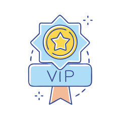 vip badge icon, vip badge vector illustration-simple illustration of vip badge, perfect for vip badge logos and icons