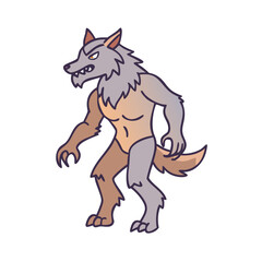 werewolf icon, werewolf vector illustration-simple illustration of werewolf, perfect for werewolf logos and icons
