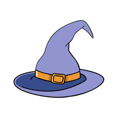witch hat icon, witch hat vector illustration-simple illustration of witch hat, perfect for witch hat logos and icons