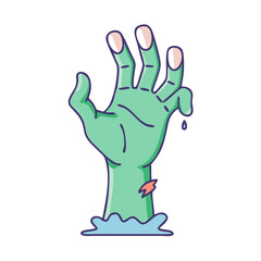 Obraz premium zombie hand icon, zombie hand vector illustration-simple illustration of zombie hand, perfect for zombie hand logos and icons