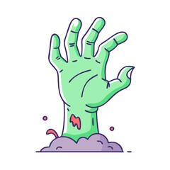 zombie hand icon, zombie hand vector illustration-simple illustration of zombie hand, perfect for zombie hand logos and icons