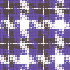 Pastel bluey purple Seamless Tartan with Highland iris accents Textile Design