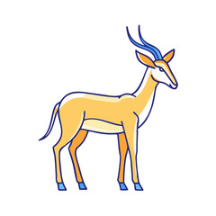 antelope icon, antelope vector illustration-simple illustration of antelope, perfect for antelope logos and icons