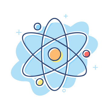 atom icon, atom vector illustration-simple illustration of atom, perfect for atom logos and icons