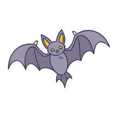 bat icon, bat vector illustration-simple illustration of bat, perfect for bat logos and icons