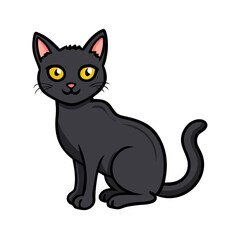 black cat icon, black cat vector illustration-simple illustration of black cat, perfect for black cat logos and icons