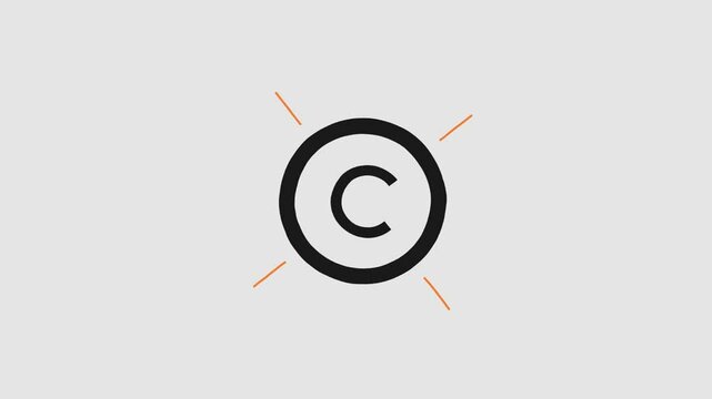 A minimalist illustration of the copyright symbol