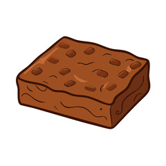brownie icon, brownie vector illustration-simple illustration of brownie, perfect for brownie logos and icons