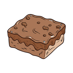 brownie icon, brownie vector illustration-simple illustration of brownie, perfect for brownie logos and icons