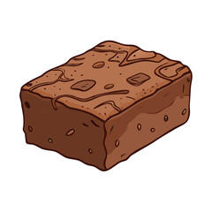 brownie icon, brownie vector illustration-simple illustration of brownie, perfect for brownie logos and icons