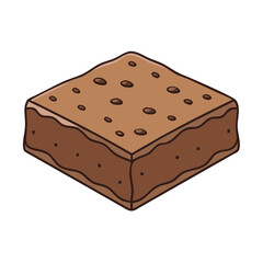 brownie icon, brownie vector illustration-simple illustration of brownie, perfect for brownie logos and icons