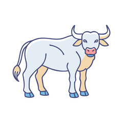 buffalo icon, buffalo vector illustration-simple illustration of buffalo, perfect for buffalo logos and icons