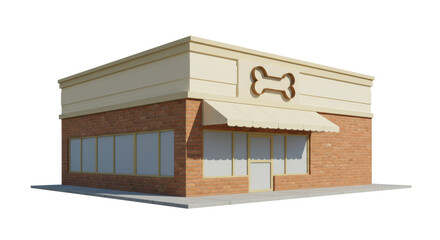 Isolated Pet Shop Building