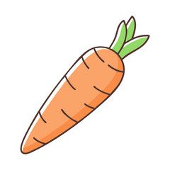 carrot icon, carrot vector illustration-simple illustration of carrot, perfect for carrot logos and icons