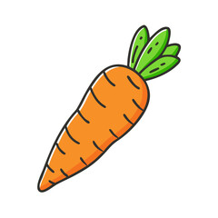 carrot icon, carrot vector illustration-simple illustration of carrot, perfect for carrot logos and icons