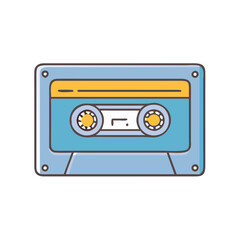 cassette tape icon, cassette tape vector illustration-simple illustration of cassette tape, perfect for cassette tape logos and icons