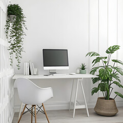 modern office interior with table