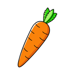 carrot icon, carrot vector illustration-simple illustration of carrot, perfect for carrot logos and icons