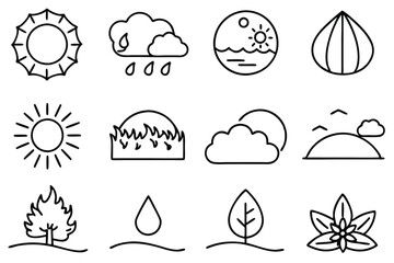 Infographic Elements for Temperate Zones