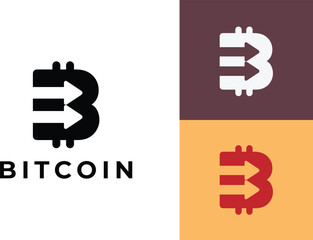 letter b bitcoin and letter c crypto currency logo with vector file