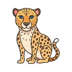 cheetah icon, cheetah vector illustration-simple illustration of cheetah, perfect for cheetah logos and icons
