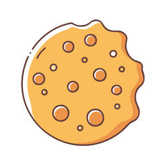 cookie icon, cookie vector illustration-simple illustration of cookie, perfect for cookie logos and icons