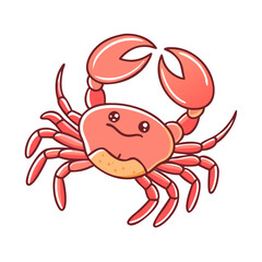 crab icon, crab vector illustration-simple illustration of crab, perfect for crab logos and icons