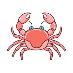 crab icon, crab vector illustration-simple illustration of crab, perfect for crab logos and icons