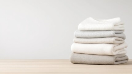 Stack of folded sweaters