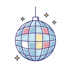 disco ball icon, disco ball vector illustration-simple illustration of disco ball, perfect for disco ball logos and icons