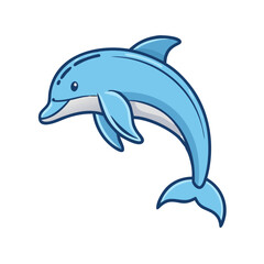 dolphin icon, dolphin vector illustration-simple illustration of dolphin, perfect for dolphin logos and icons © MdGolamRabby