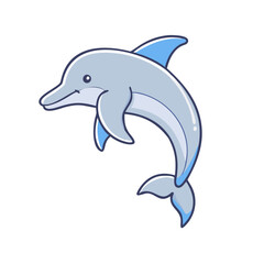 dolphin icon, dolphin vector illustration-simple illustration of dolphin, perfect for dolphin logos and icons