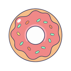 doughnut icon, doughnut vector illustration-simple illustration of doughnut, perfect for doughnut logos and icons