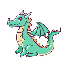 dragon icon, dragon vector illustration-simple illustration of dragon, perfect for dragon logos and icons