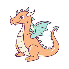 dragon icon, dragon vector illustration-simple illustration of dragon, perfect for dragon logos and icons