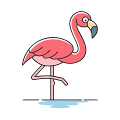 flamingo icon, flamingo vector illustration-simple illustration of flamingo, perfect for flamingo logos and icons