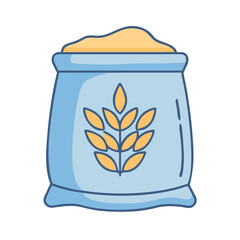 flour bag icon, flour bag vector illustration-simple illustration of flour bag, perfect for flour bag logos and icons