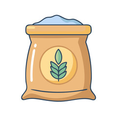 flour bag icon, flour bag vector illustration-simple illustration of flour bag, perfect for flour bag logos and icons