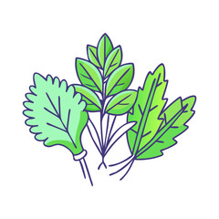 fresh herbs icon, fresh herbs vector illustration-simple illustration of fresh herbs, perfect for fresh herbs logos and icons