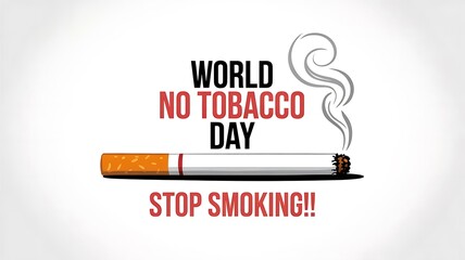 World No Tobacco Day Awareness Poster Stop Smoking Campaign Illustration