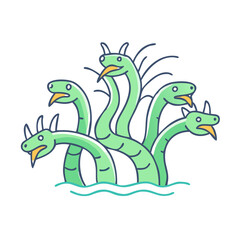 hydra icon, hydra vector illustration-simple illustration of hydra, perfect for hydra logos and icons