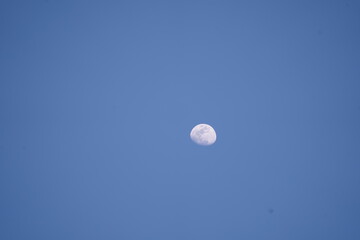La Luna en el cielo azul