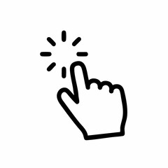 Obraz premium Hand Cursor Click Icon Loading Animation. Vector Image