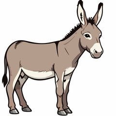 Obraz premium Grey Donkey Illustration. Vector Image