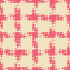 Elegant Rich carnation & Dusty pale Seamless Tartan Textile Design