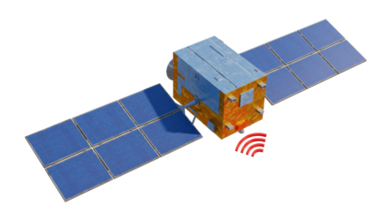 Isolated Satellite with Solar Panels