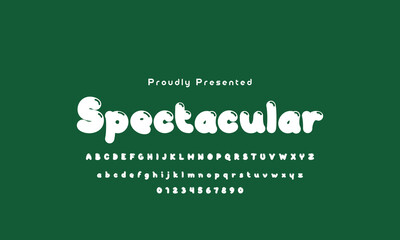 Playful style font design, childish alphabet letters and numbers vector illu thick funny font for headlines, funny text shirts, childish hood logo, quotes, and birthday headlines. 