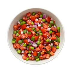 Fresh Pico de Gallo Recipe on transparent background